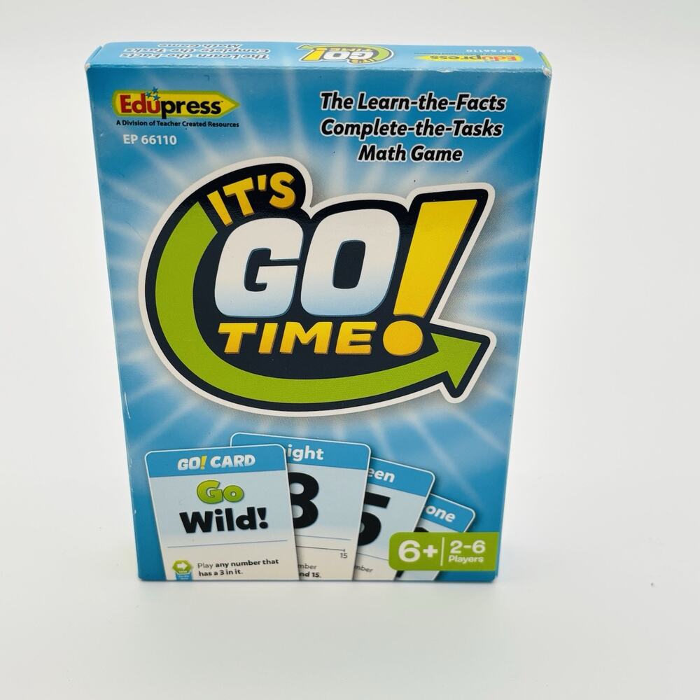 It’s GO Time!: Math Card Game- New. Complete. Cards Sealed.